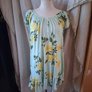 simply Vera Wang green floral pj dress size small